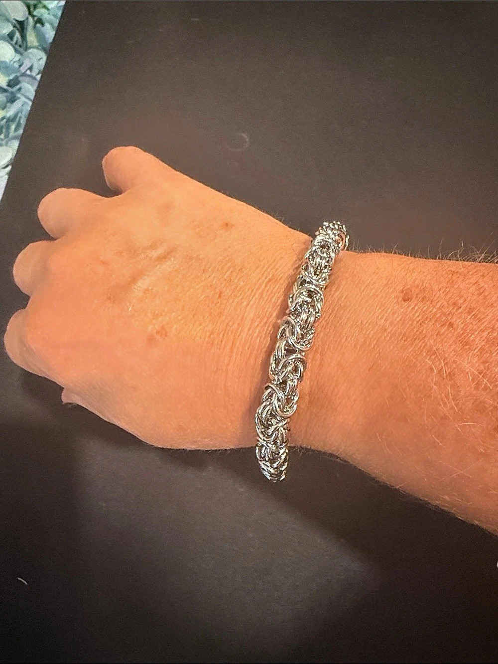 Silver-Tone Link Bracelet